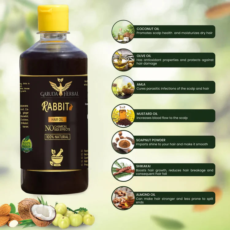 Rabit Herbal Hair Oil - 100% Effective!