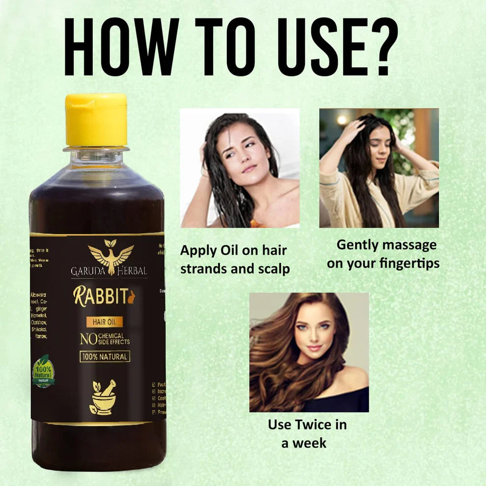 Rabit Herbal Hair Oil - 100% Effective!